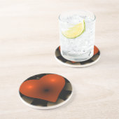 3D Red Heart Getränkeuntersetzer (Seite)