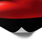 3D Red Heart Poster (Ecke)