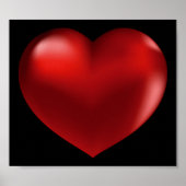 3D Red Heart Poster (Vorne)