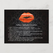 3D Red Lips Beauty Salon Makeup Tipps Postkarte (Vorderseite)