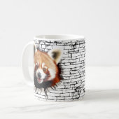 3D Red Panda Wall Break - Paradies für Kletterhexe Kaffeetasse (Vorderseite Links)