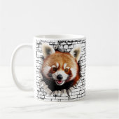 3D Red Panda Wall Break - Paradies für Kletterhexe Kaffeetasse (Links)