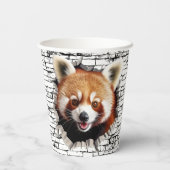 3D Red Panda Wall Break - Paradies für Kletterhexe Pappbecher (Rückseite)