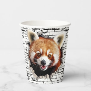 3D Red Panda Wall Break - Paradies für Kletterhexe Pappbecher