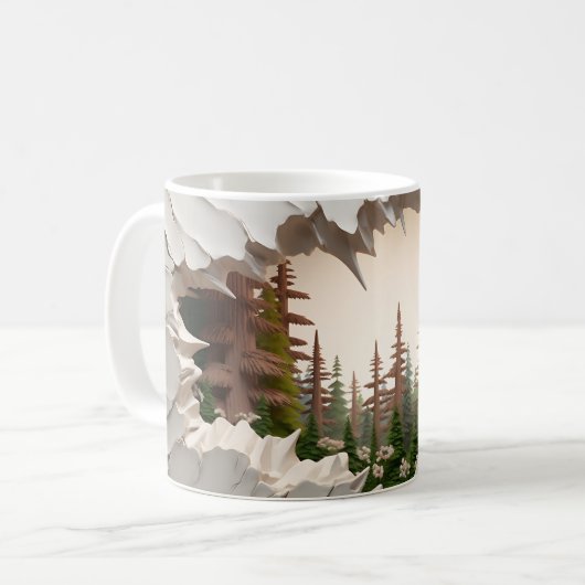3D Redwood Forest Kaffeetasse (Vorderseite Links)