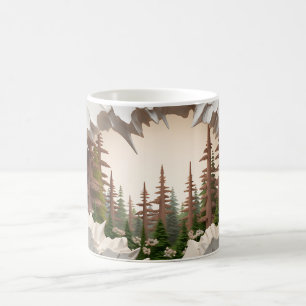 3D Redwood Forest Kaffeetasse