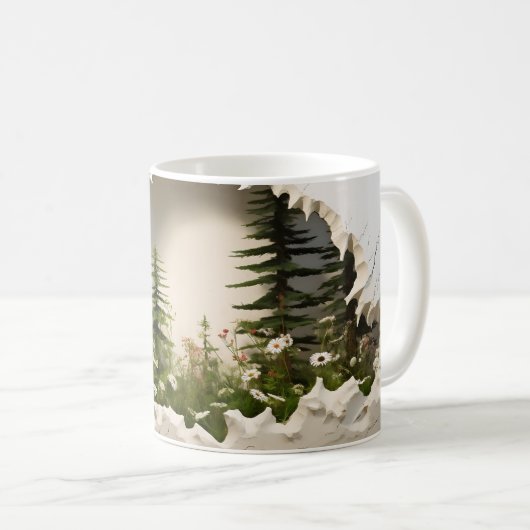 3D Redwood Forest Tasse Wrap Sublimierung (VorderseiteRechts)