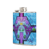 3D Reflektiergitter 1 Wrap Flasche Flachmann (Links)