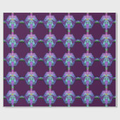 3D Reflektives Raster 1 Wrapping Paper Geschenkpapier (Flach)
