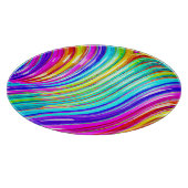 3D-Regenbogenfarbenes Abstraktionsmuster Schneidebrett (Ecke)