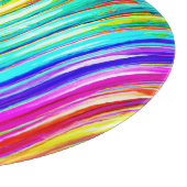 3D-Regenbogenfarbenes Abstraktionsmuster Schneidebrett (Ecke)
