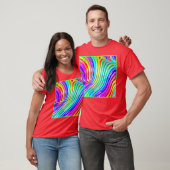 3D-Regenbogenfarbenes Abstraktionsmuster T-Shirt (Unisex)