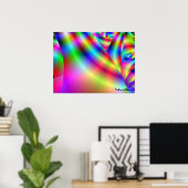 3d Regenbogenkunst von Halima Ahkdar Poster (Heimbüro)