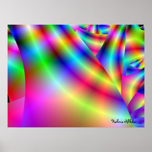 3d Regenbogenkunst von Halima Ahkdar Poster (Vorne)