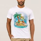 3D-Render einer tropischen Insel im Sommer T-Shirt (Vorderseite)