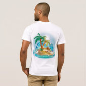 3D-Render einer tropischen Insel im Sommer T-Shirt (Schwarz voll)