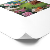 3D-Render eines Niedlichen Hundekünstlergemäldes Poster (Ecke)