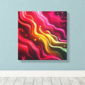 3D Render Fluid Acrylic Art in Dim Light - Magenta Leinwanddruck (Insitu (Holzboden))
