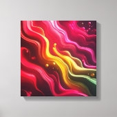 3D Render Fluid Acrylic Art in Dim Light - Magenta Leinwanddruck (Vorderseite)