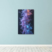 3D-Render mit mystischer Bio Struktur Leinwanddruck (Insitu (Holzboden))