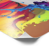 3D Render Wall Art: Vibriantes Alkoholdesign Fotodruck (Ecke)