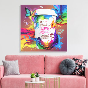 3D Render Wall Art: Vibriantes Alkoholdesign Leinwanddruck