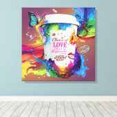 3D Render Wall Art: Vibriantes Alkoholdesign Leinwanddruck (Insitu (Holzboden))
