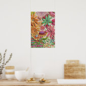 3D-Rendering Surrealer Garten Blumen Kunst Künstle Poster (Küche)
