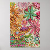 3D-Rendering Surrealer Garten Blumen Kunst Künstle Poster (Vorne)