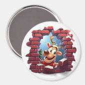 3D-Rentier Magnet (Vorderseite/Rückseite)