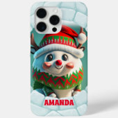 3D Rentier Weihnachtsname Personalisiert Case-Mate iPhone Hülle (Rückseite)