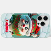 3D Rentier Weihnachtsname Personalisiert Case-Mate iPhone Hülle (Rückseite (Horizontal))