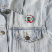 3D Rentier Weihnachtsname Personalisierter Feierta Button (Beispiel)