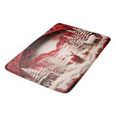 3D-Rentiere im WaldWinter Badematte (Schrägansicht)