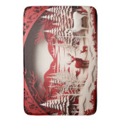 3D-Rentiere im WaldWinter Badematte (Vorderseite Vertikal)