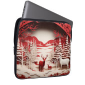 3D-Rentiere im WaldWinter Laptopschutzhülle (Vorne Rechts)