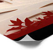 3D-Rentiere im WaldWinter Poster (Ecke)