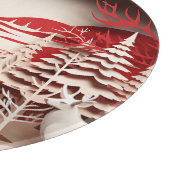 3D-Rentiere im WaldWinter Schneidebrett (Ecke)