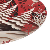 3D-Rentiere im WaldWinter Schneidebrett (Ecke)
