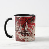 3D-Rentiere im WaldWinter Tasse (Links)
