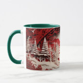3D-Rentiere im WaldWinter Tasse (Links)