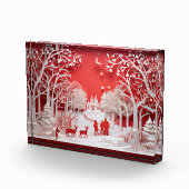 3D-Rentiere und Menschen in Village Fotoblock (Rechts)