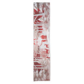 3D-Rentiere und Menschen in Village Kurzer Tischläufer (Vorderseite)