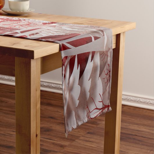 3D-Rentiere und Menschen in Village Kurzer Tischläufer (Beispiel)