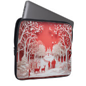 3D-Rentiere und Menschen in Village Laptopschutzhülle (Vorne Rechts)