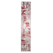 3D-Rentiere und Menschen in Village Mittelgroßer Tischläufer (Vorderseite)