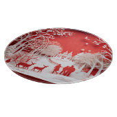 3D-Rentiere und Menschen in Village Schneidebrett (Ecke)