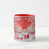 3D-Rentiere und Menschen in Village Tasse (Zentrum)