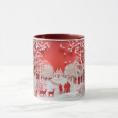 3D-Rentiere und Menschen in Village Tasse (Zentrum)