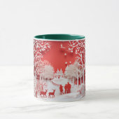 3D-Rentiere und Menschen in Village Tasse (Zentrum)